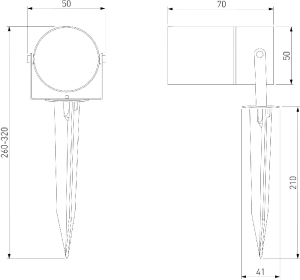 Ландшафтный светодиодный поворотный светильник Landscape IP54 Elektrostandard 043 FL LED черный