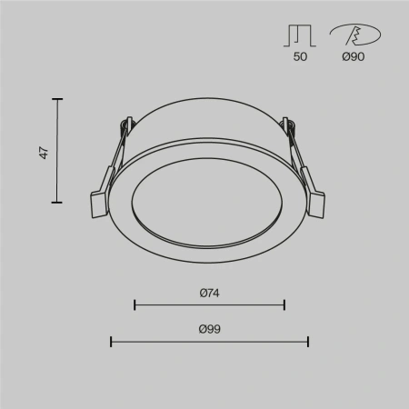 Светильник встраиваемый Maytoni Orb DL130-GX53-W