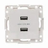 Зарядка usb 2 порта тип А 2100 mA белая EKF EYR16-028-10-2USB