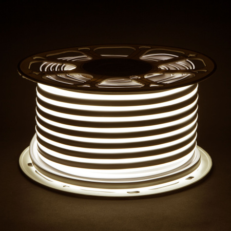 Светодиодный гибкий неон 220 В 9.6 Вт/м 120 Led/м 2835 IP67, односторонний дневной белый 4200 K, 50 м Elektrostandard Гибкий неон 220V 9,6W 120Led 2835 IP67 односторонний дневной белый, 50 м