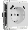 Розетка usb тип а+с Werkel акрил белый винтовая клемма (W1171741)