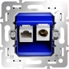 Механизм розетки TV+RJ45 кат. 6 Voltum (VLS0607M)