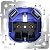 Механизм розетки с заземлением и защитными шторками 16А, с USB A+C Voltum (VLS0405M)