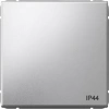 Одноклавишный проходной выключатель IP44 Systeme Electric ArtGallery 10АХ, алюминий GAL440361