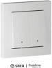 Умный выключатель проходной двухклавишный с подсветкой Zigbee 10А, L+N, Systeme Electric AtlasDesign Smart БЕЛЫЙ ATN000153Z