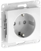 Розетка Systeme Electric Glossa с заземлением со шторками, 16А, механизм, быстрозажим. клем., БЕЛЫЙ GSL000145S