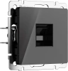 Розетка rj-45 Werkel акрил черный вкладная клемма (W1181048)