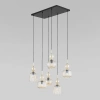 Подвесной светильник с плафоном из фактурного стекла TK Lighting 11044 Sophia Cognac