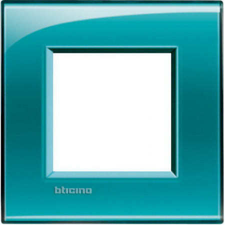 Рамка 2 местная Зеленый насыщенный цвет Bticino LivingLight LNA4802M2VD