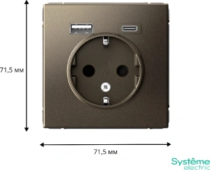 GAL000632 Systeme Electric Schneider Electric ArtGallery цвет мокко