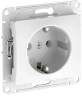 Розетка Systeme Electric Glossa с заземлением без шторок, 16А, мех., быстрозажим. клем., БЕЛЫЙ GSL000143S