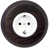 Комплект - Розетка для внутреннего монтажа белая серия + рамка Salvador РЕТРО CL12WT+С31ПС