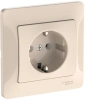 Розетка Systeme Electric Glossa с заземлением без шторок, 16А, в сборе, быстрозажим. клем., БЕЖЕВЫЙ GSL000242S
