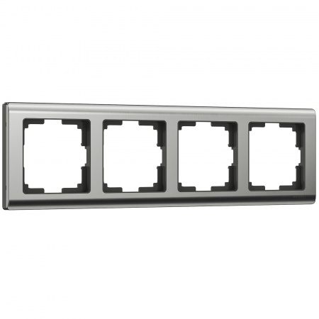 Рамка из металла на 4 поста Metallic глянцевый никель Werkel Metallic W0041602