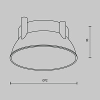 Декоративная рамка-отражатель для потолочных светильников Alfa LED Maytoni Ring12-15W-RD-BS