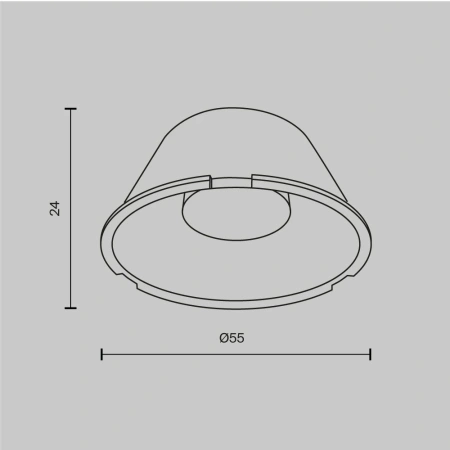 Линза 50mm 24° 12Вт Maytoni Focus Led LensD49-24