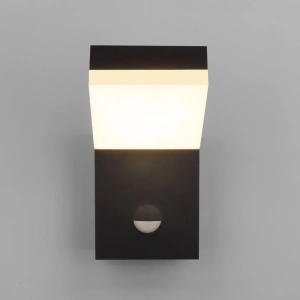 Уличный настенный светильник с датчиком движения Sensor 3000K IP54 Elektrostandard 1541 TECHNO LED черный