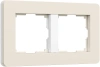 Рамка 2-постовая Werkel Split айвори-белый soft-touch W0023066