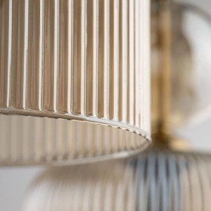 Подвесной светильник с плафонами из фактурного стекла TK Lighting 11041 Sophia Cognac