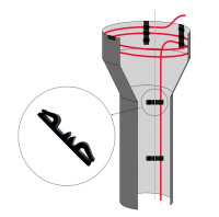 Крепление кабеля в водосточной трубе Clip DownPipe — 1 уп. / 20 шт. (CN2750)