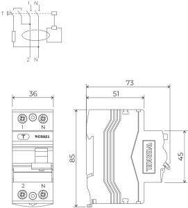 Устройство защитного отключения 1P+N 40 А 100 mA AC 6 kA Werkel W812P404