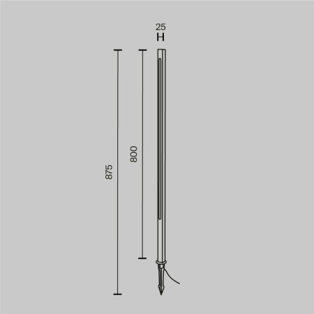 Уличный грунтовый светодиодный светильник Maytoni Pole O440FL-L12GF3K
