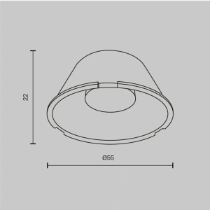Линза 55mm 15° 20Вт Maytoni Focus Led LensD60-15