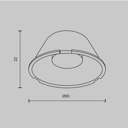 Линза 55mm 60° 20Вт Maytoni Focus Led LensD60-60