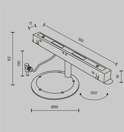 Коннектор для Яндекс Станции Мини TRA034CVC-B Maytoni Exility TRA034CVC-B