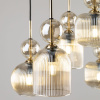 Подвесной светильник с плафоном из фактурного стекла TK Lighting 11044 Sophia Cognac