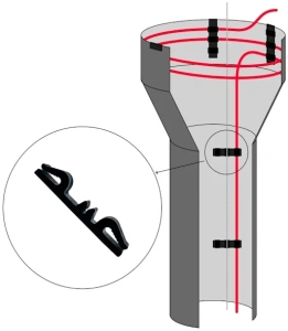 Крепление кабеля в водосточной трубе Clip DownPipe — 1 уп. / 20 шт. (CN2750)
