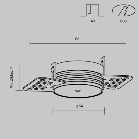 Основание для подвесного светильника Maytoni Accessories for pendant PA001-TRS-B