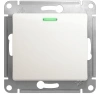 Выключатель 1-клавишный с подсветкой схема 1а 10АХ Systeme Electric Glossa, перламутр GSL000613