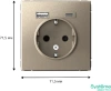 GAL000532 Systeme Electric Schneider Electric ArtGallery цвет шампань