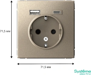 GAL000532 Systeme Electric Schneider Electric ArtGallery цвет шампань
