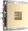 Розетка Ethernet RJ-45 шампань Werkel Встраиваемые механизмы шампань W1181011