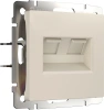 Розетка двойная Ethernet RJ-45 айвори матовый Werkel Встраиваемые механизмы айвори матовые W1181162