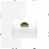 Розетка компьютерная RJ45 кат.6 Voltum S70 белый глянцевый пластик (VLS060101)