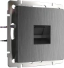 Розетка Ethernet RJ-45 графит рифленый Werkel Встраиваемые механизмы графит рифленый W1181004