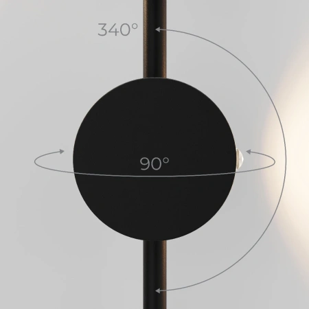 Cветильник настенный светодиодный Illume черный 3000K Elektrostandard 40154/LED