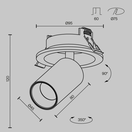 Спот светодиодный Maytoni Focus Led C071CL-7W2.7K-WB
