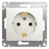 Розетка с заземлением 16А Systeme Electric Glossa, перламутр GSL000643