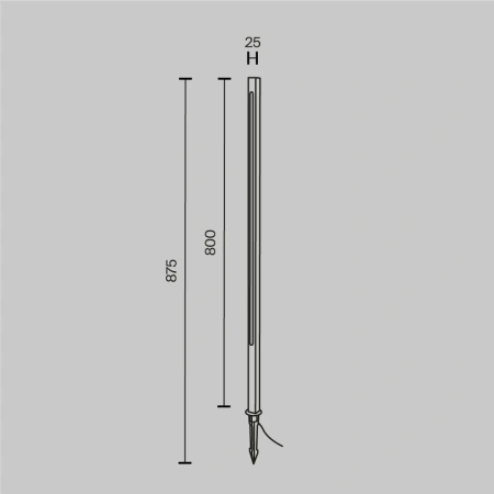 Уличный грунтовый светодиодный светильник Maytoni Pole O440FL-L12GF3K