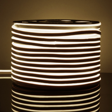 Светодиодный гибкий неон 220 В 9.6 Вт/м 120 Led/м 2835 IP67, односторонний дневной белый 4200 K, 50 м Elektrostandard Гибкий неон 220V 9,6W 120Led 2835 IP67 односторонний дневной белый, 50 м