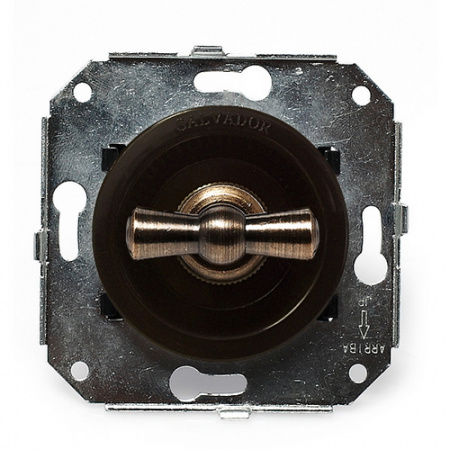Выключатель 2-х позиционный для внутреннего монтажа проходной Salvador коричневый CL11BR