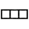 Рамка металлическая на 3 поста Voltum S70 METAL антрацит Soft touch (VLSM120312)