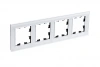 Рамка 4-постовая Systeme Electric AtlasDesign Nature, стекло БЕЛЫЙ ATN320104