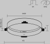 Основание для безрамочной установки светильника Zon в ГКЛ Maytoni Downlight DLA032-TRS45-W