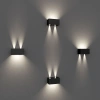 Уличный настенный светодиодный светильник с регулируемыми лучами WINNER DOUBLE LED IP54 Elektrostandard 35137/W черный