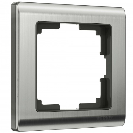 Рамка из металла на 1 пост Metallic глянцевый никель Werkel Metallic W0011602
